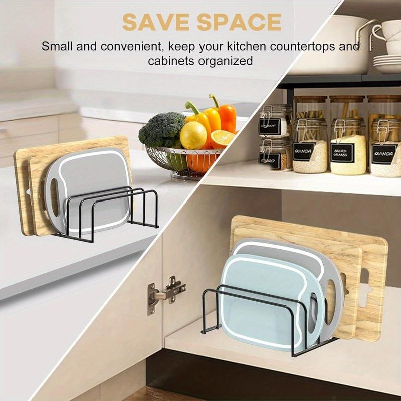 Kitchen Cabinet Baking Sheet Organizer - 1個入りまな板オーガナイザー キッチンベーキングクッキーパンシート冷却ラック収納スタンド キャビネットカウンタートップベーキング用品用