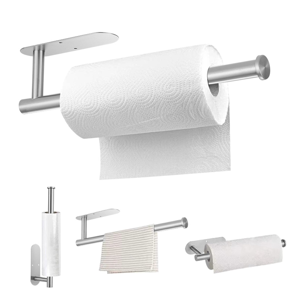 Kitchen Baking Paper Holder - 粘着キッチンペーパーホルダートイレットペーパーホルダーステンレス鋼ティッシュハンガープラスチックフィルムスタンドペーパータオルホールド防水