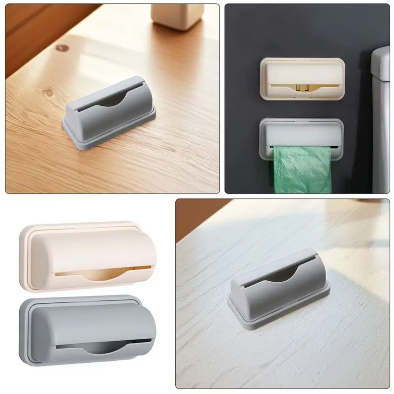 Kitchen Zo - 1/2/3/4個 壁掛け式ゴミ袋ディスペンサー キッチン必需品 バッグ収納オーガナイザー キャビネット、棚、バスルーム、ガレージ用