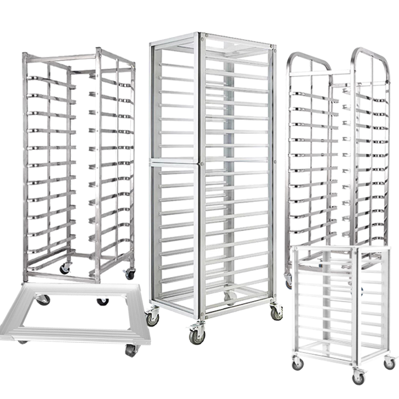 Kitchen Baking Trolley - 業務用アルミ製天板トロリー 多段トレイラック ホテル レストラン 厨房 食品・ベーカリーラックトロリー