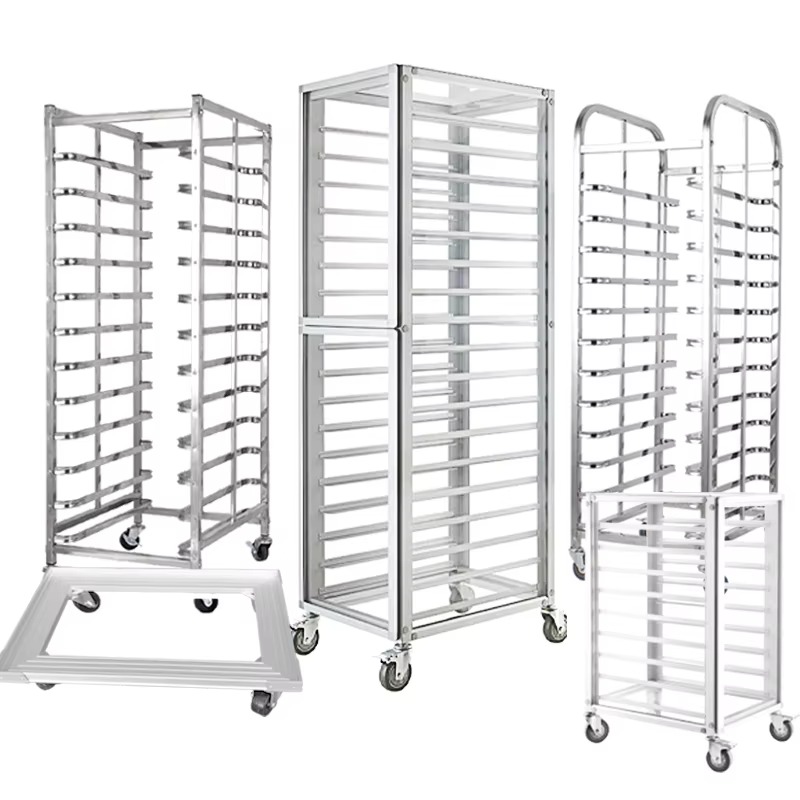 Kitchen Baking Trolley - 業務用アルミ製ベーキングパントロリー、多層トレイラック、ホテルレストランキッチン用食品・パン棚トロリー（売れ筋商品）