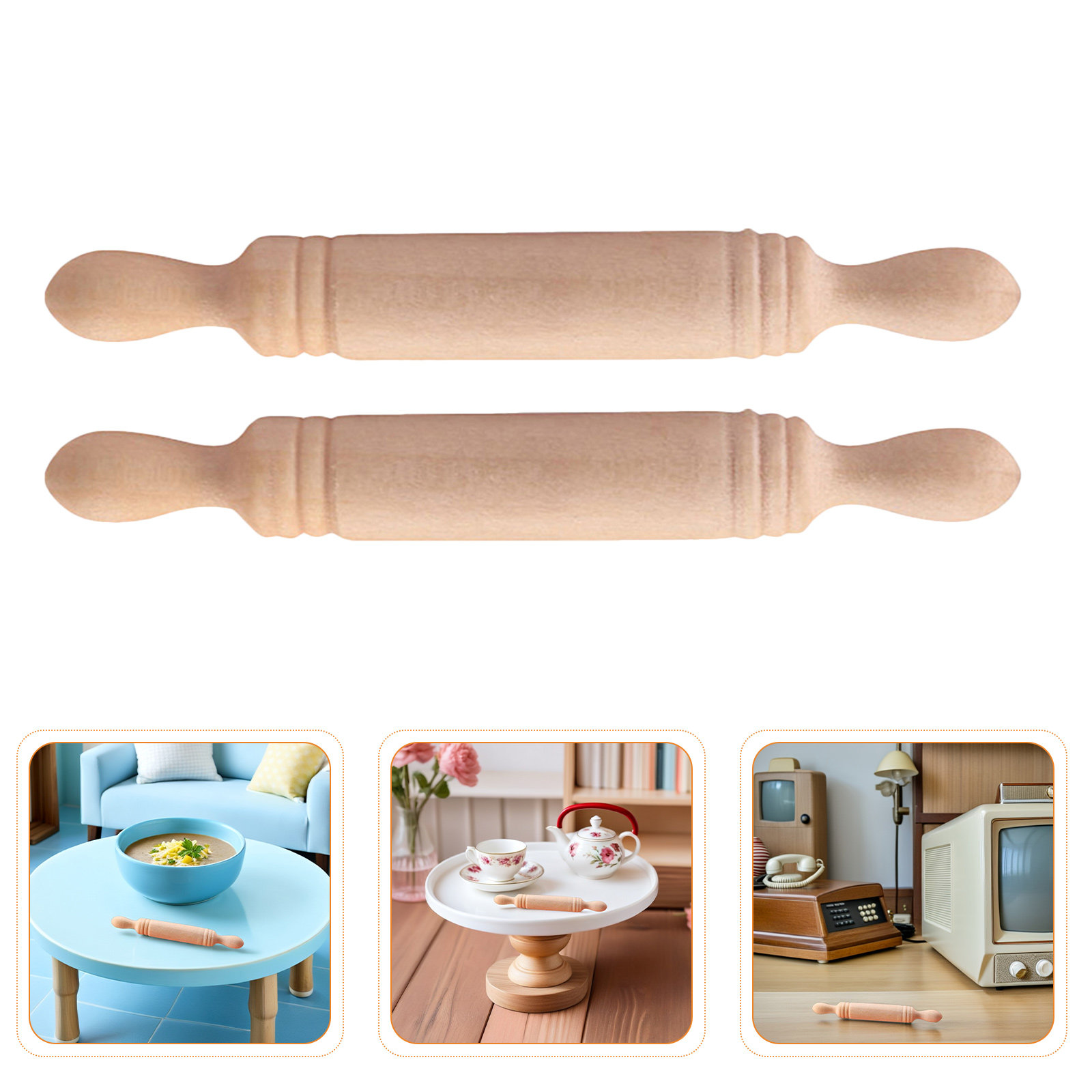 Baking Kitchen For Kids - 30個 子供用麺棒 キッズベーキング ドールハウス 食品アクセサリー ピンツール
