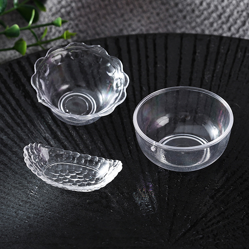 Kitchen Up - 3 個ドールハウスミニボウルミニチュア食品プレイシーン装飾モデルドールハウスキッチン家具アクセサリー