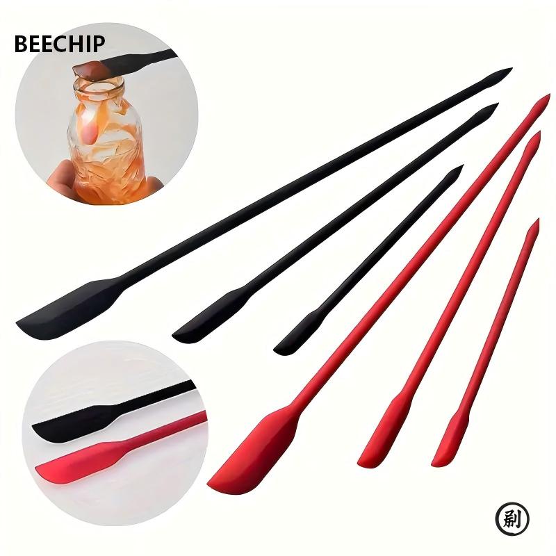 Kitchen Baking Appliances - 3ピースミニシリコンスパチュラセット - 耐熱性、ジャー、ボトル、キッチン用の複数サイズ