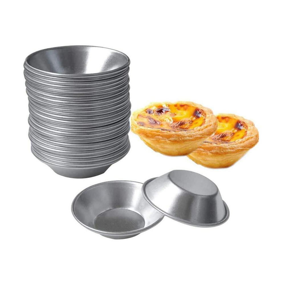 Muffin Tin Nonstick - エッグタルト型 25 個、タルトレットデザート型パン、小さなパイ型プトカップ耐熱皿マフィンカップケーキ、再利用可能なテフロン加工のデザート型