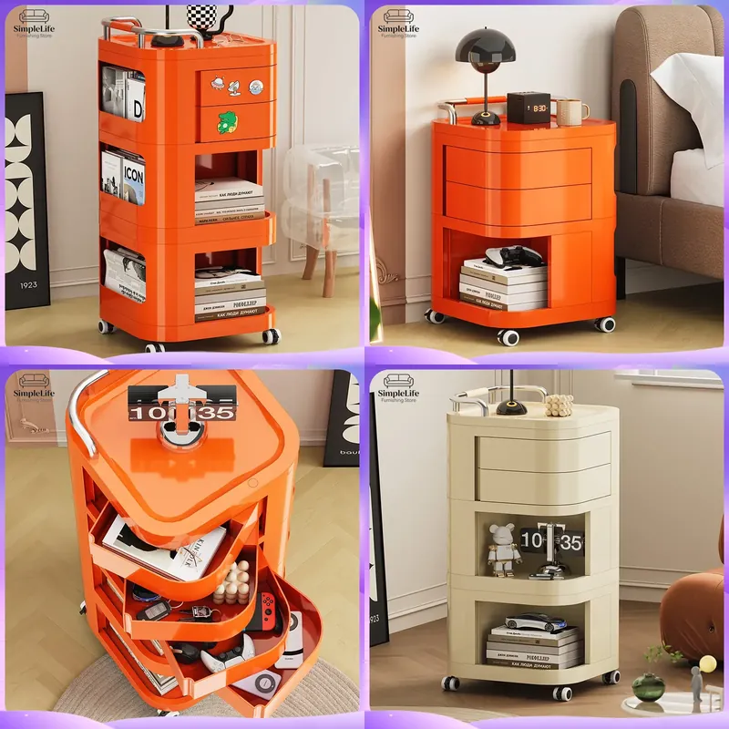 Kitchen Baking Trolley - キッチンカート（ホイール付き）、移動式収納トロリー、調理・製菓準備ステーション、モバイルアイランドカート、ユーティリティローリングキャビネット