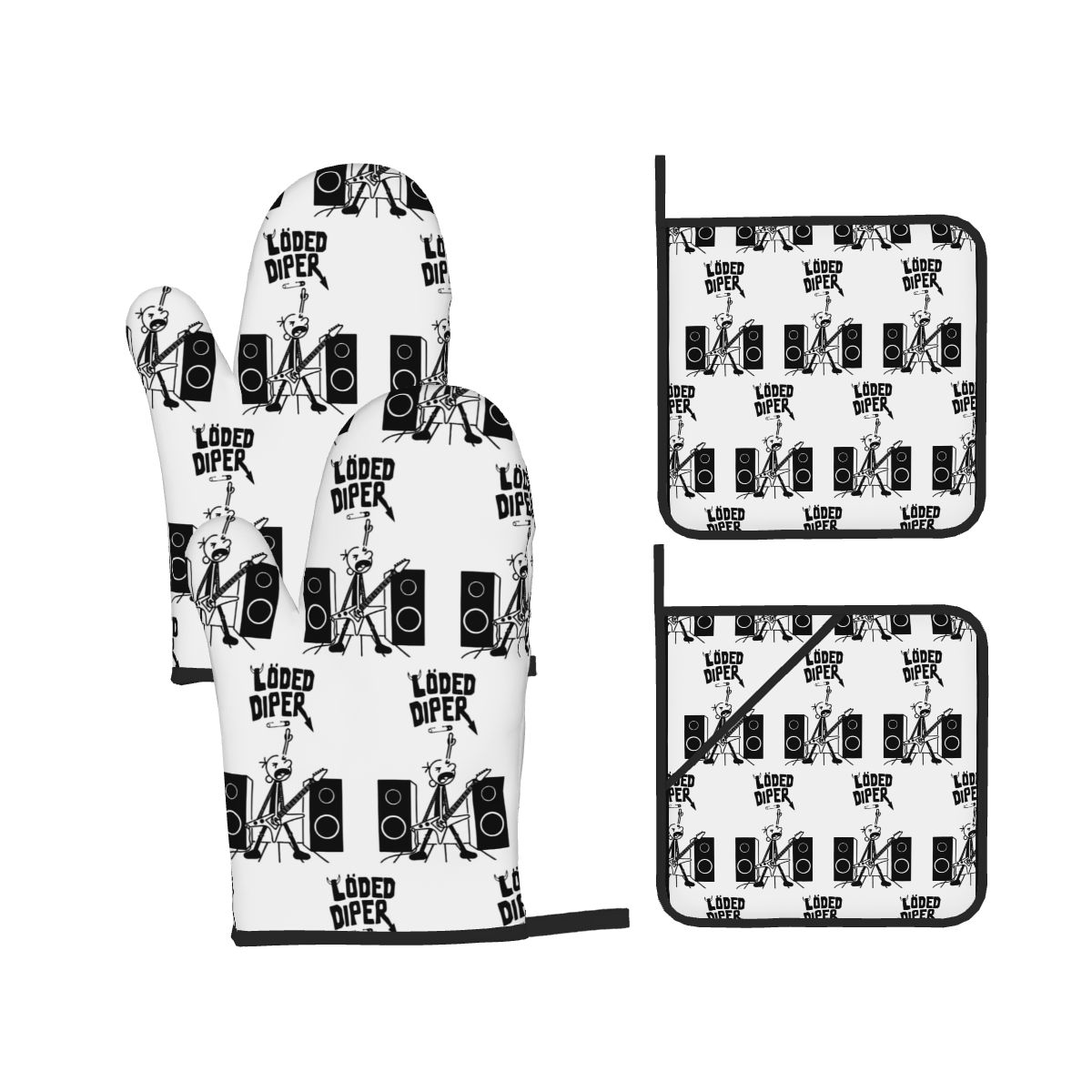 Baking Kitchen For Kids - ダイアリー・オブ・ウィンピー・キッド ワールドブックデー オーブンミットと鍋つかみ4個セット ベーキング キッチン クッキング