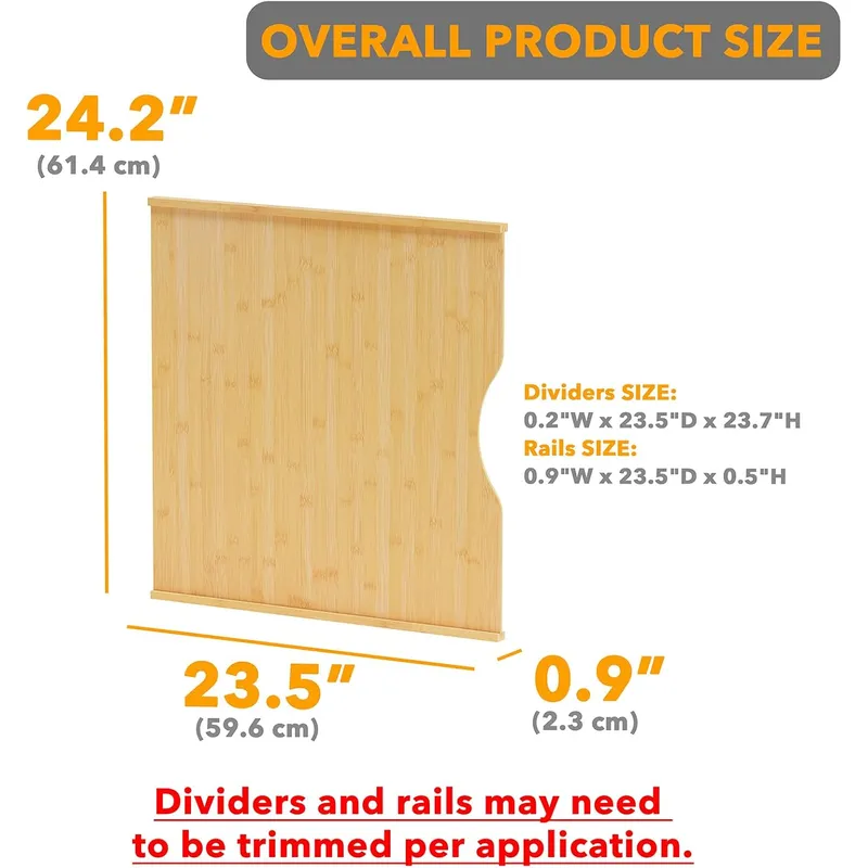 キャビネット用トレイ仕切り6個セット。プレスボード製で、キッ - Kitchen Cabinet Baking Sheet Organizer のレビューと価格