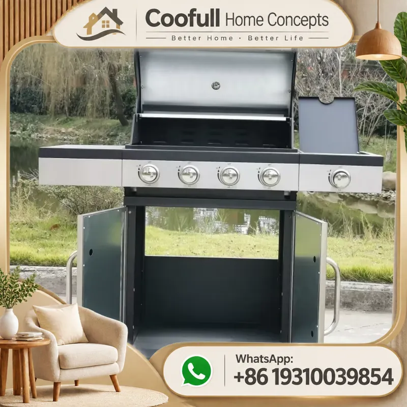 業務用プロパンガスBBQグリル 5バーナー 鉄製メタル製 ア - Kitchen Baking Trolley のレビューと価格