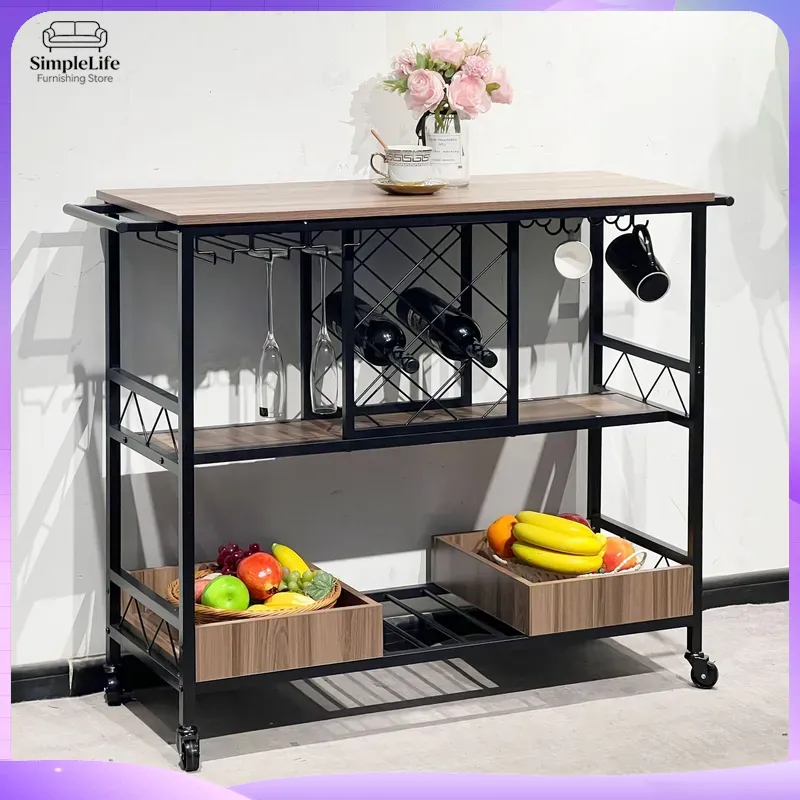 多機能キッチンカート、収納棚付き、調理、ベーキング、食品の準 - Kitchen Baking Trolley のレビューと価格
