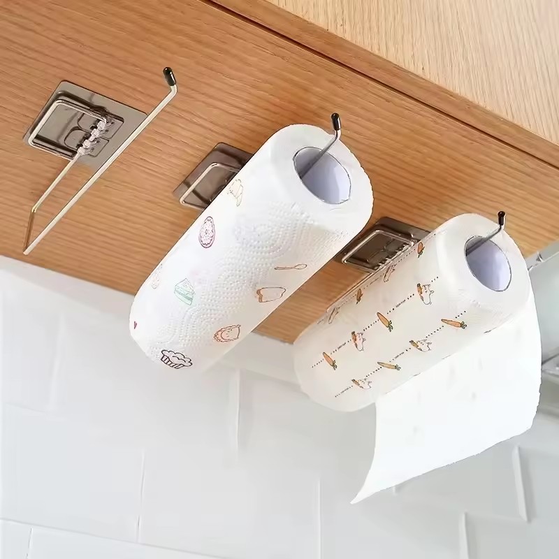 1 個キッチンペーパータオルホルダー粘着トイレットペーパーラ - Kitchen Baking Paper Holder のレビューと価格