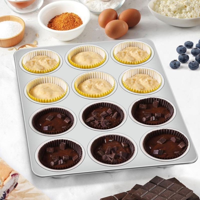 DT39 ステンレス製マフィンパン 12カップ ノンスティッ - Muffin Tin Nonstick のレビューと価格