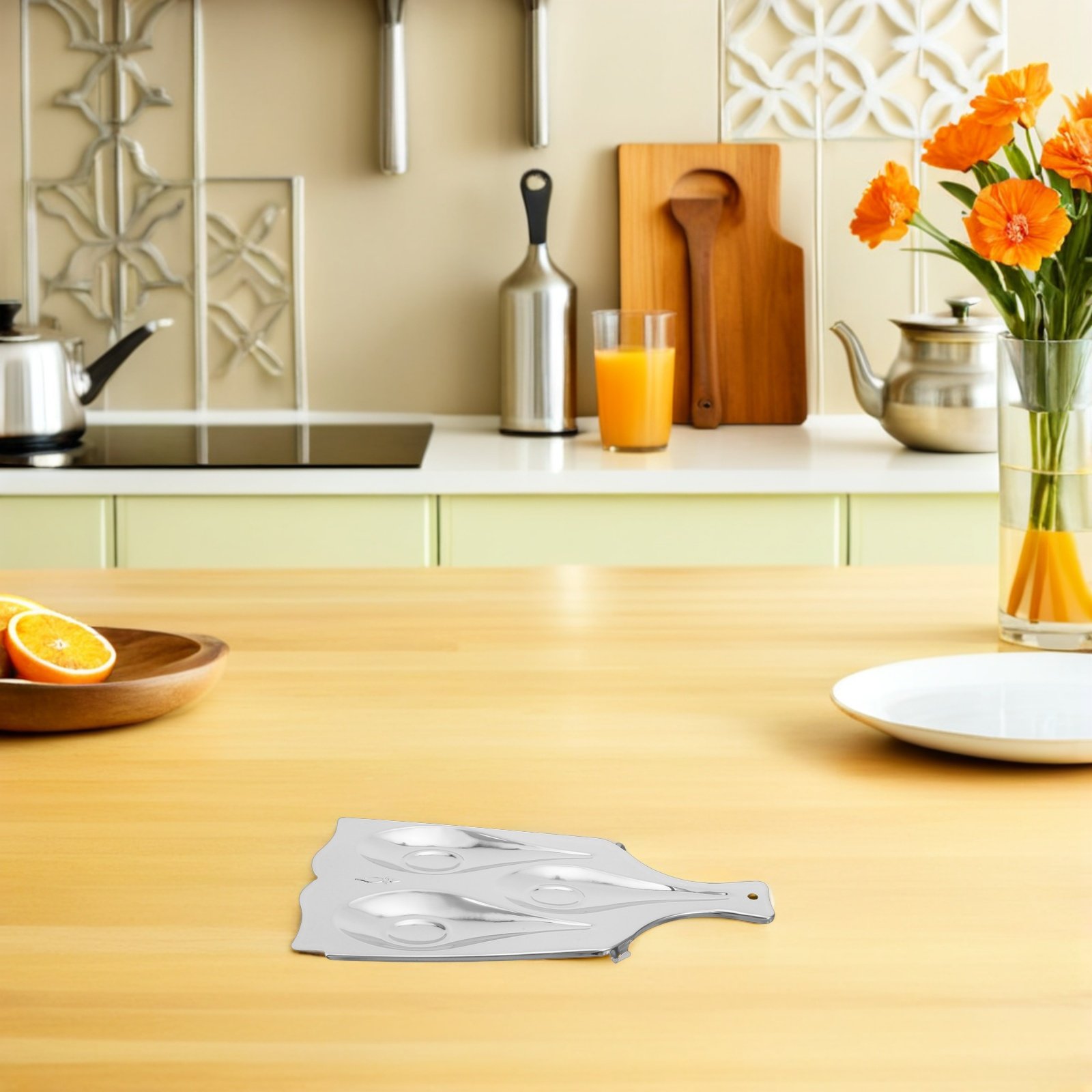 ステンレス製3段スプーンレスト、キッチンカウンター用調理器具 - Kitchen Baking Appliances のレビューと価格