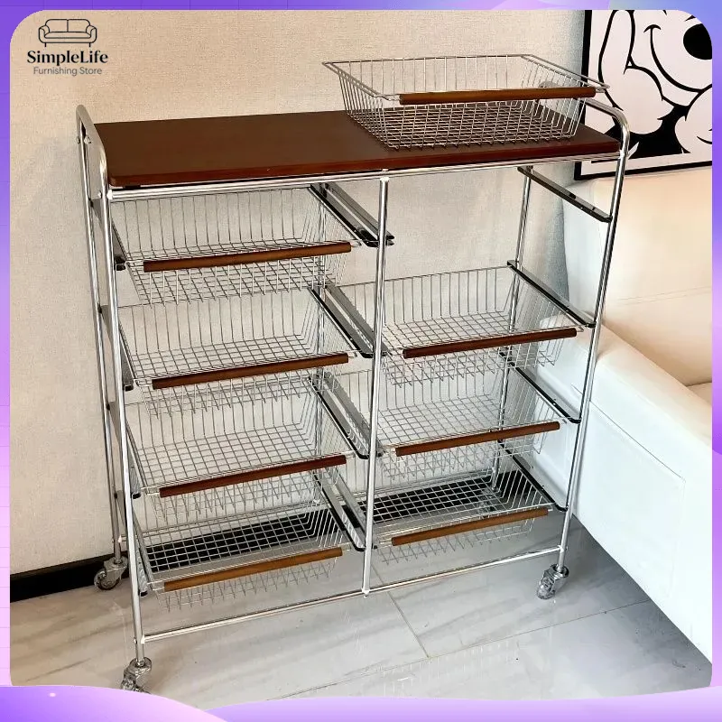 レトロキッチンカート（ホイール付き）移動式収納トロリー、調理 - Kitchen Baking Trolley のレビューと価格