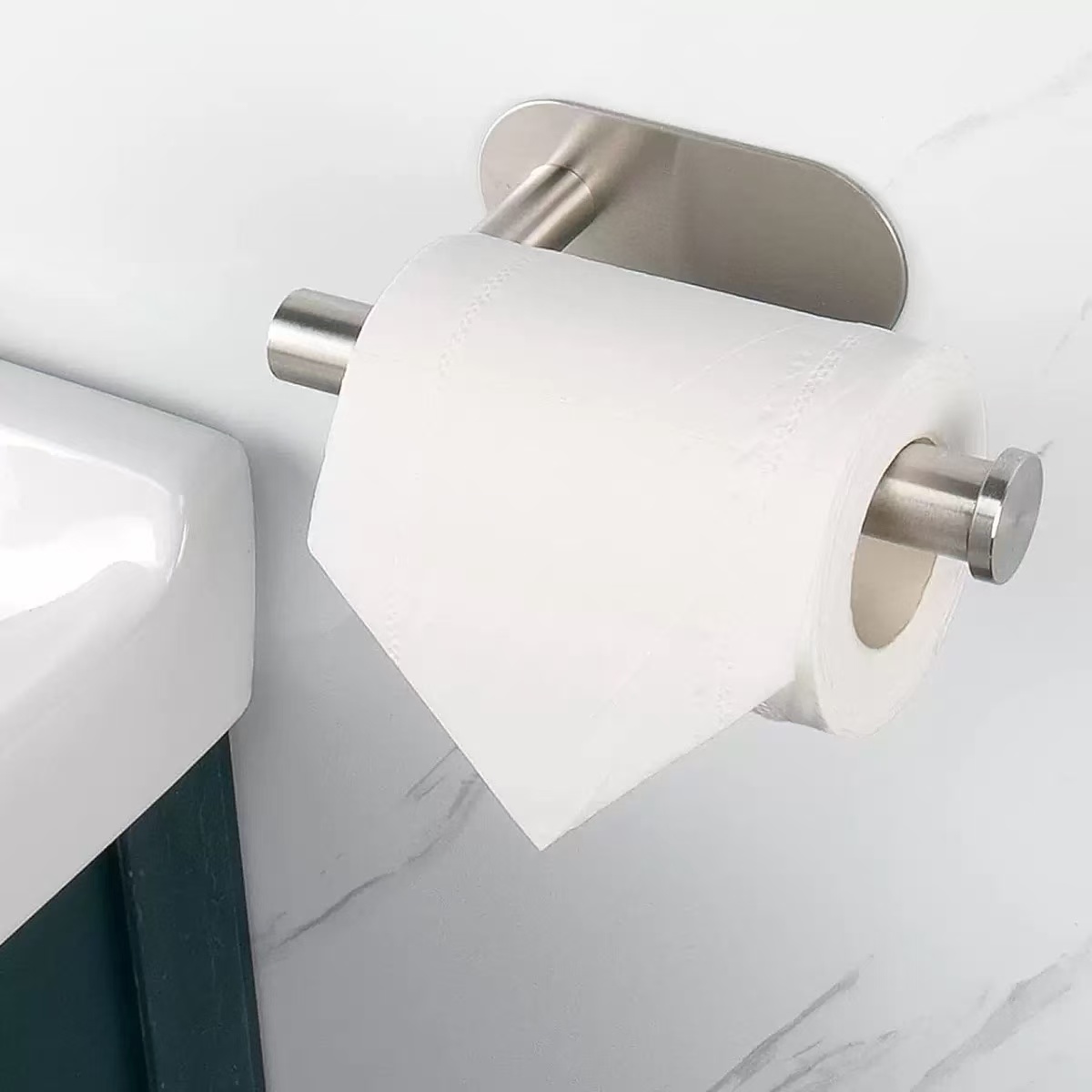 自己粘着トイレットペーパーホルダー浴室ステンレスタオルホルダ - Kitchen Baking Paper Holder のレビューと価格