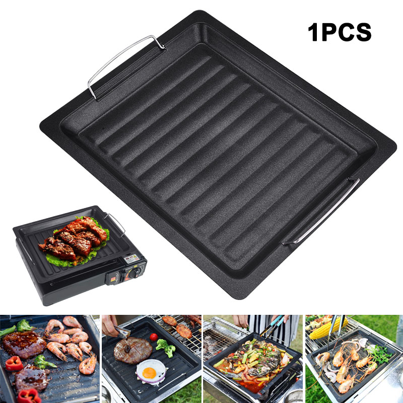 屋外用厚い四角グリルパン 2つのハンドル付き ポータブルノン - Kitchen Baking Appliances のレビューと価格