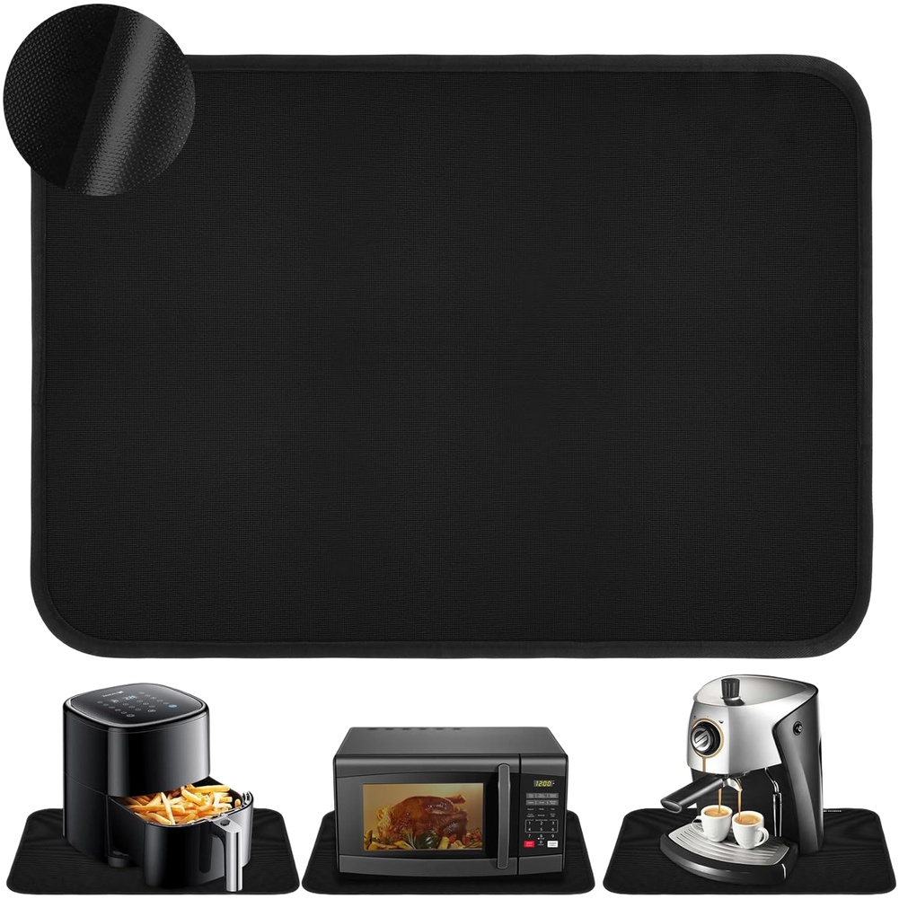 キッチン家電用 ブラックエアフライヤーマット 耐火性 最大5 - Kitchen Up のレビューと価格