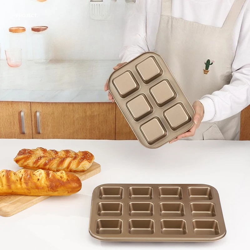 12 キャビティベーキングトレイ正方形多目的ベーキングトレイ - Muffin Tin Nonstick のレビューと価格