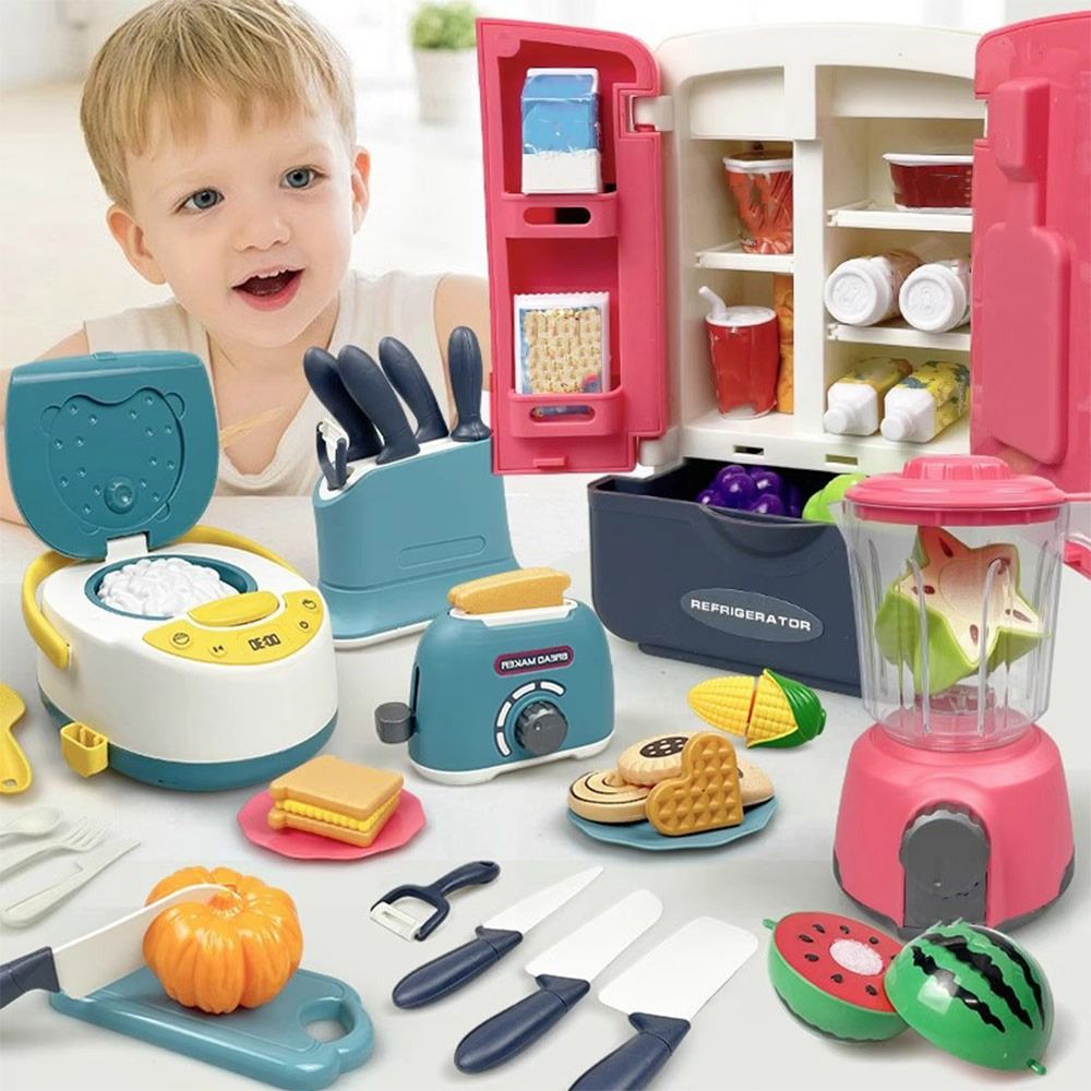 面白い多色クッキングプレイセットプラスチック製電子レンジベー - Baking Kitchen For Kids のレビューと価格