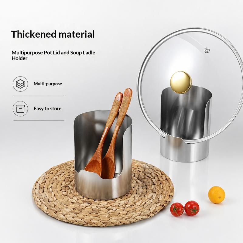 滑り止め加工を施した耐熱性スパチュラホルダー。ステンレス製で - Kitchen Baking Counter のレビューと価格