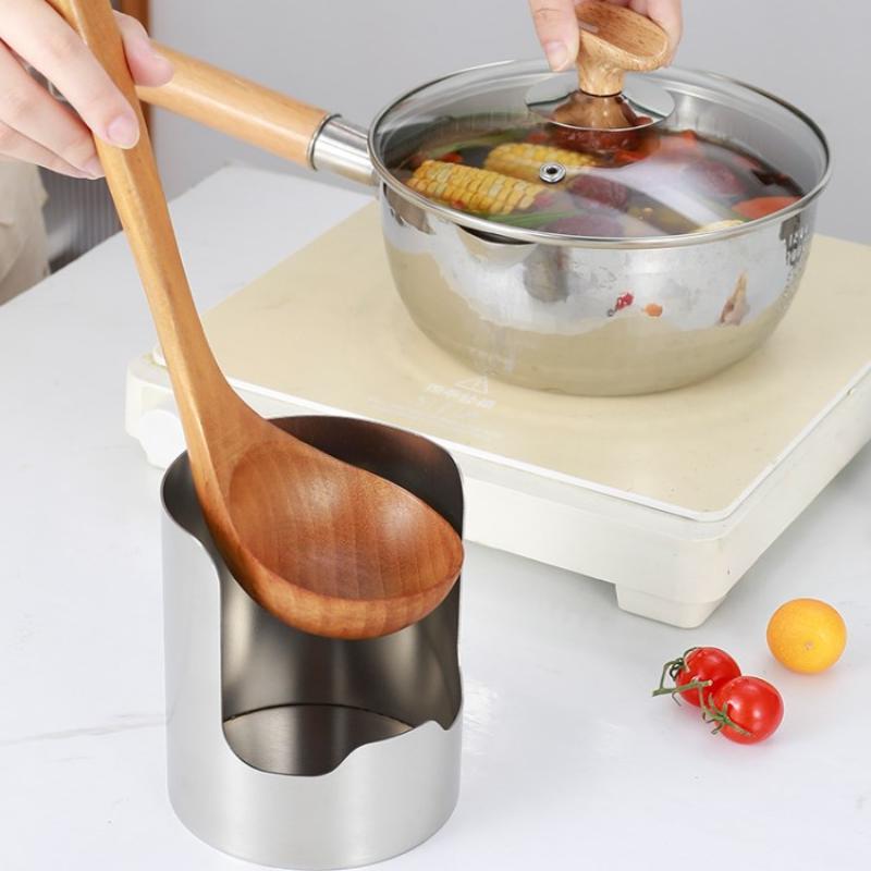 滑り止め加工を施した耐熱性スパチュラホルダー。ステンレス製で - Kitchen Baking Counter のレビューと価格