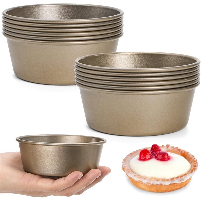 ミニパイパン 8個パック、4インチ再利用可能なノンスティック - Muffin Tin Nonstick のレビューと価格