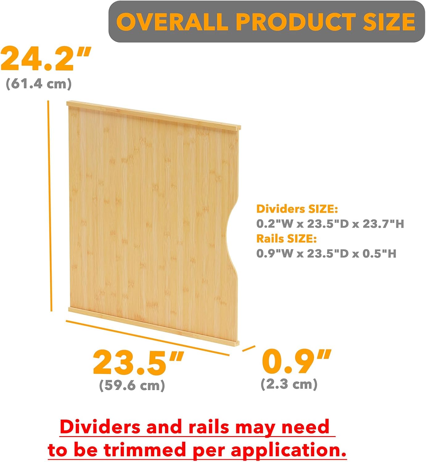 10個入り竹製トレイ仕切り板（キッチンキャビネット用）、縦型 - Kitchen Cabinet Baking Sheet Organizer のレビューと価格
